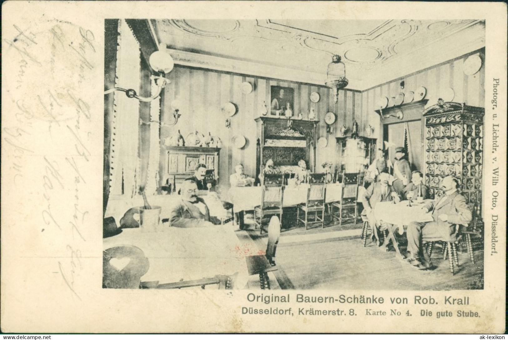 Düsseldorf Original Bauernschänke - Innen - Krämerstraße 1903  - Duesseldorf