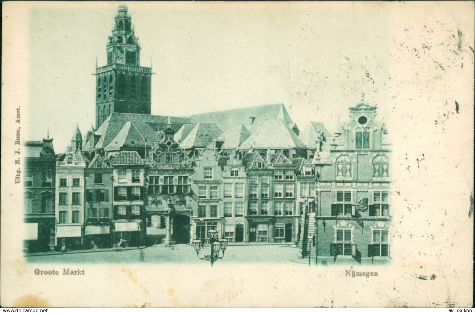 Postkaart Nimwegen Nijmegen Groote Markt 1900  - Autres & Non Classés