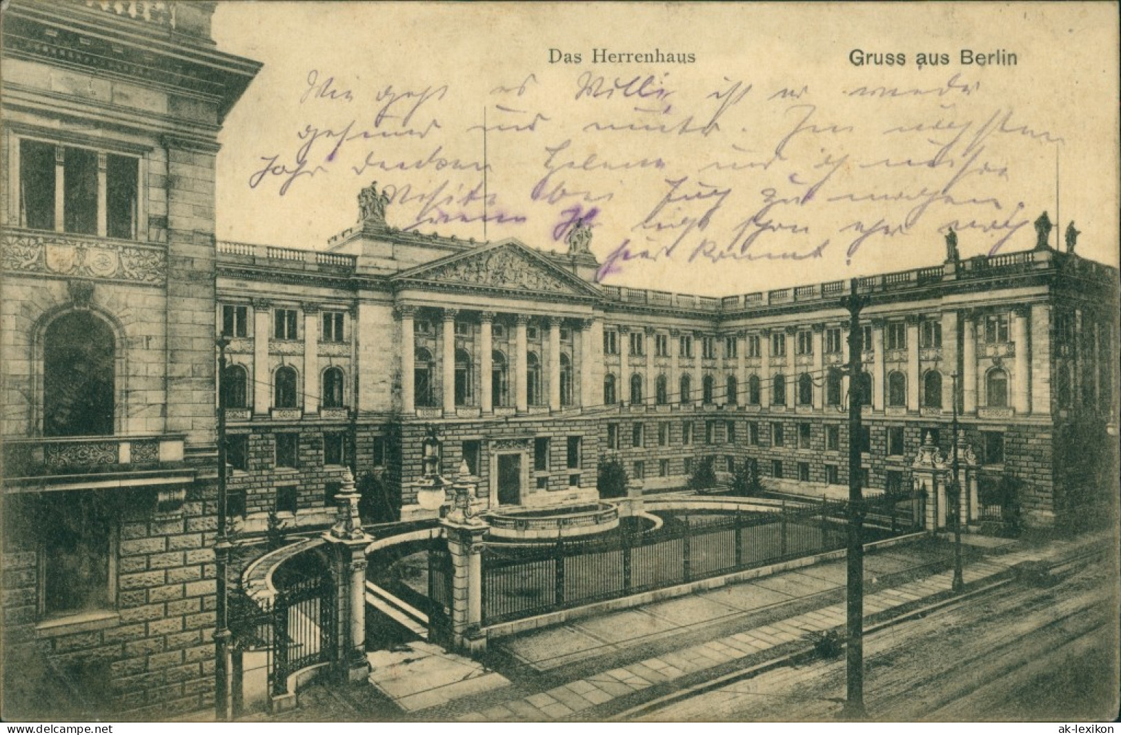 Ansichtskarte Tiergarten-Berlin Partie Am Herrenhaus 1909  - Tiergarten