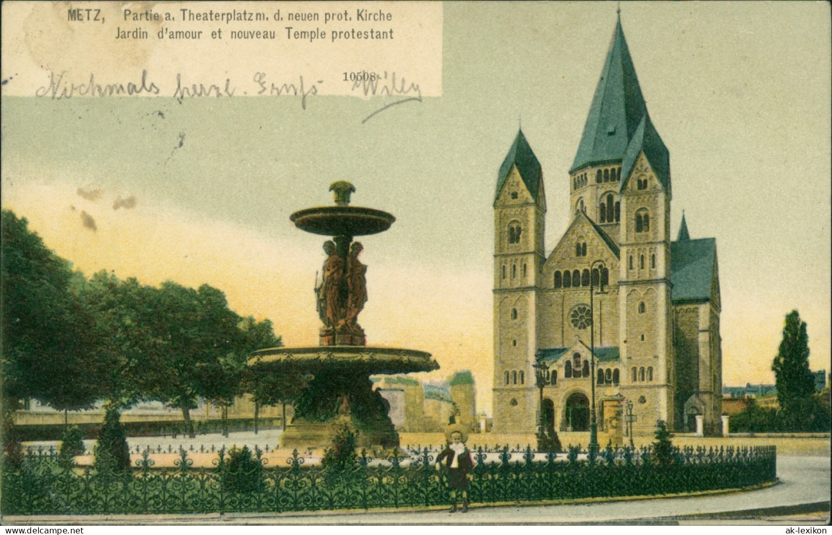 CPA Metz Partie Am Theaterplatz 1906  - Autres & Non Classés