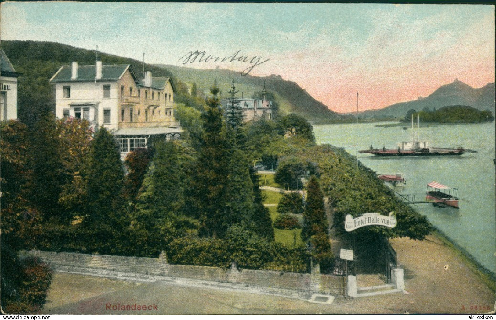 Ansichtskarte Rolandseck-Remagen Hotel Belle Vue 1911  - Remagen