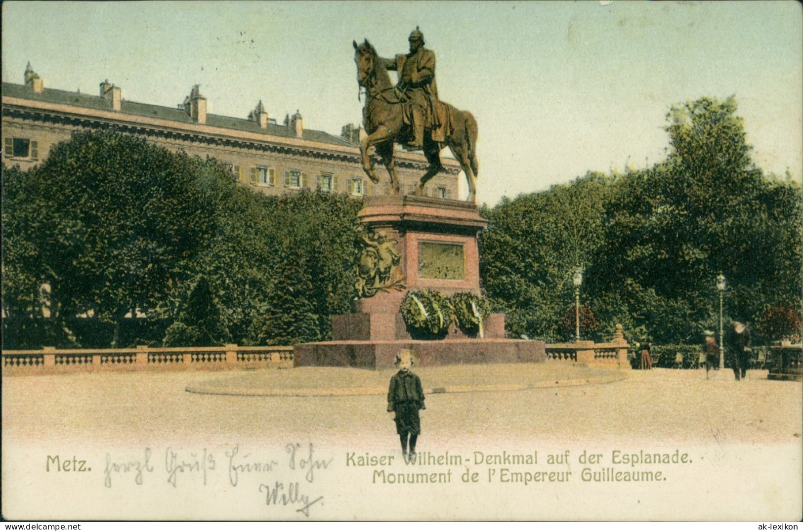 CPA Metz Kaiser Wilhelm Denkmal - Esplanade 1906  - Autres & Non Classés