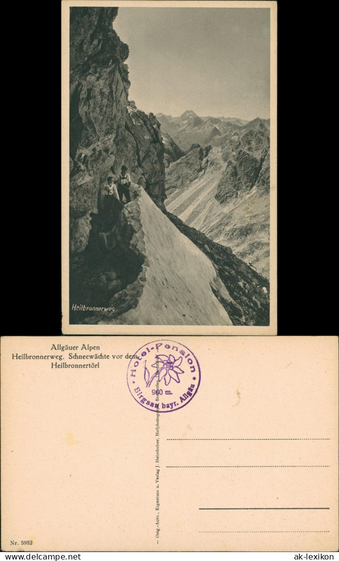 Oberstdorf (Allgäu) Heilbronner Törl, Heilbronner Weg,  Schneebrett 1932 - Oberstdorf