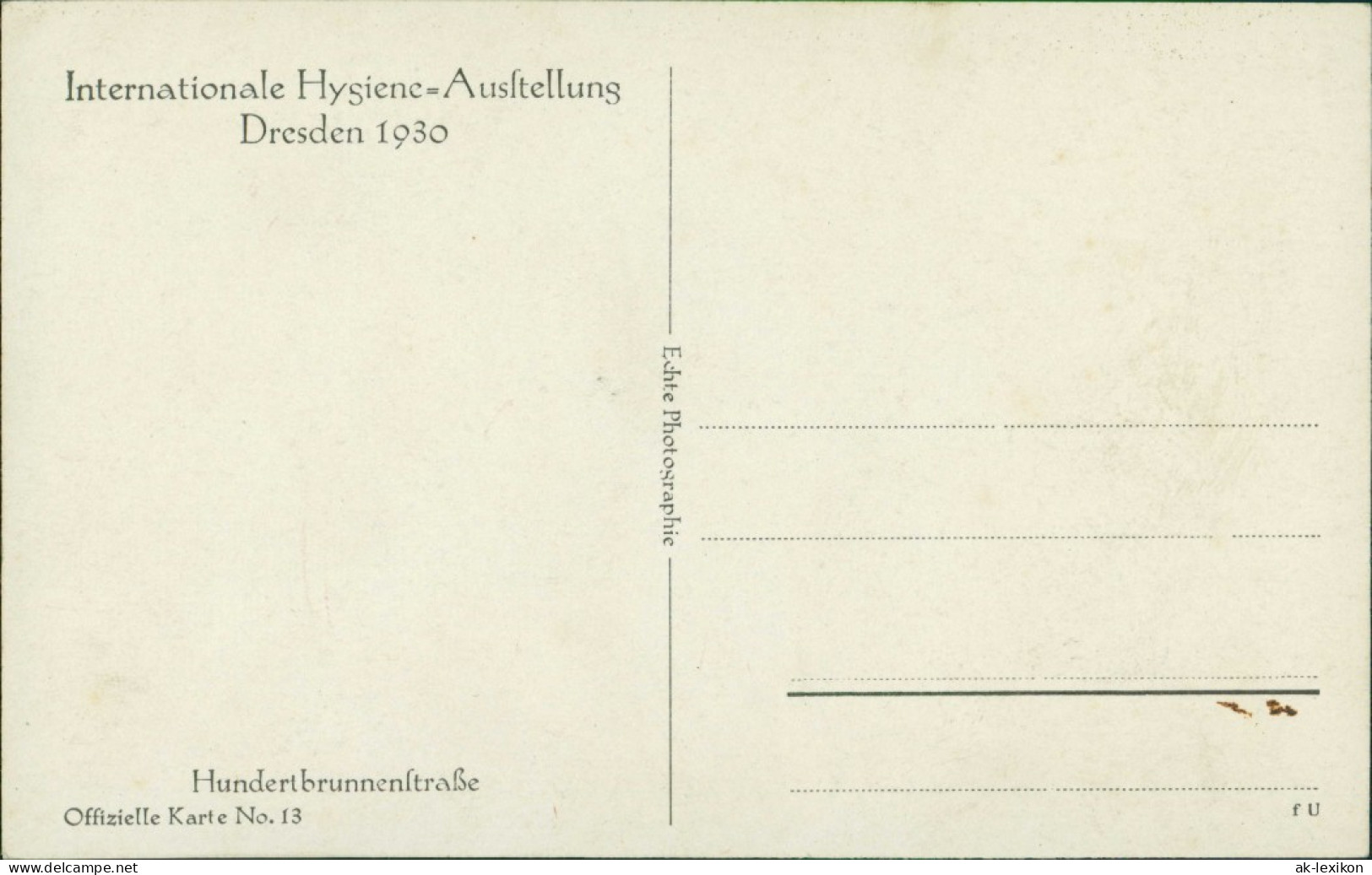 Ansichtskarte Dresden Internationale Hygiene-Ausstellung 1930  - Dresden
