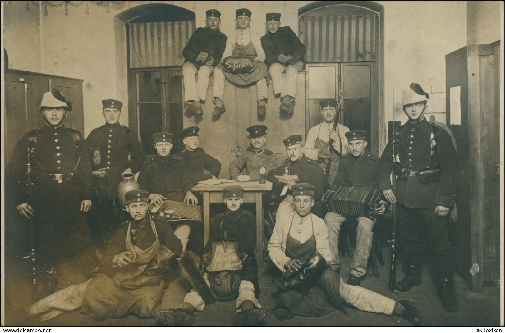  Soldaten: Gruppenbilder/Soldatengruppe - In Der Butze 1913 Privatfoto  - Other & Unclassified