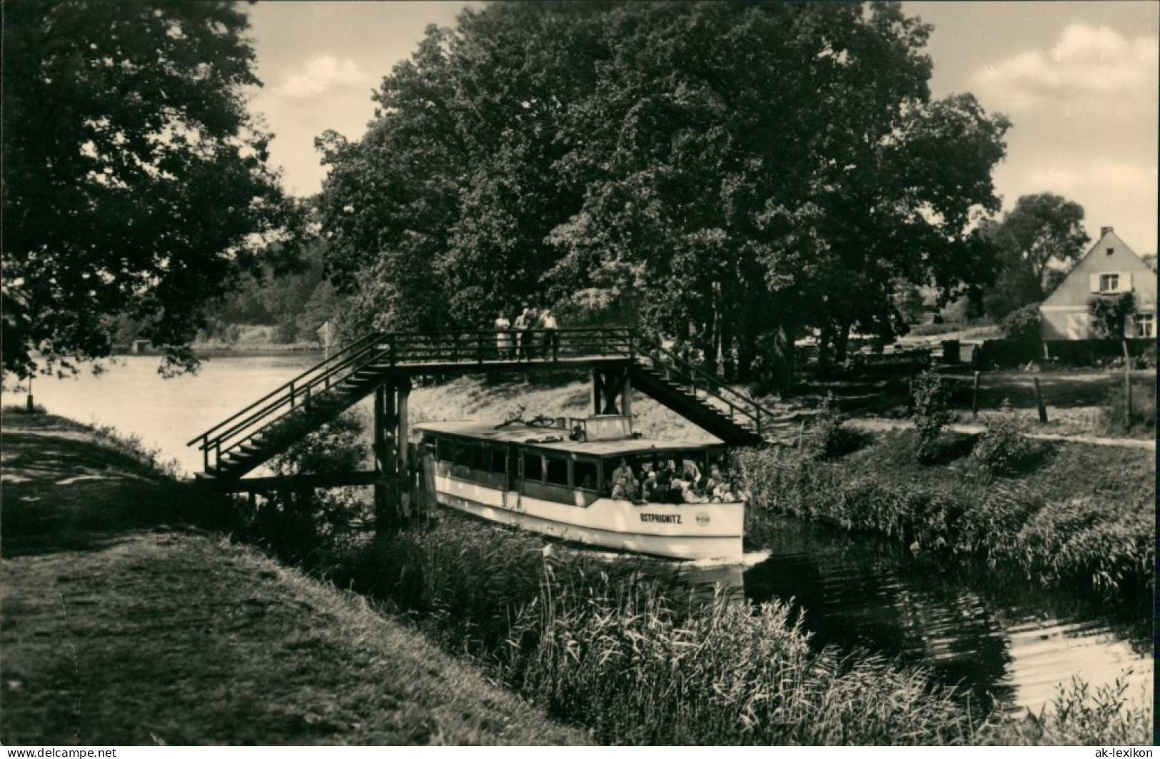 Ansichtskarte Flecken Zechlin Brücke - Schiff Ostpriegnitz 1962 - Sonstige & Ohne Zuordnung