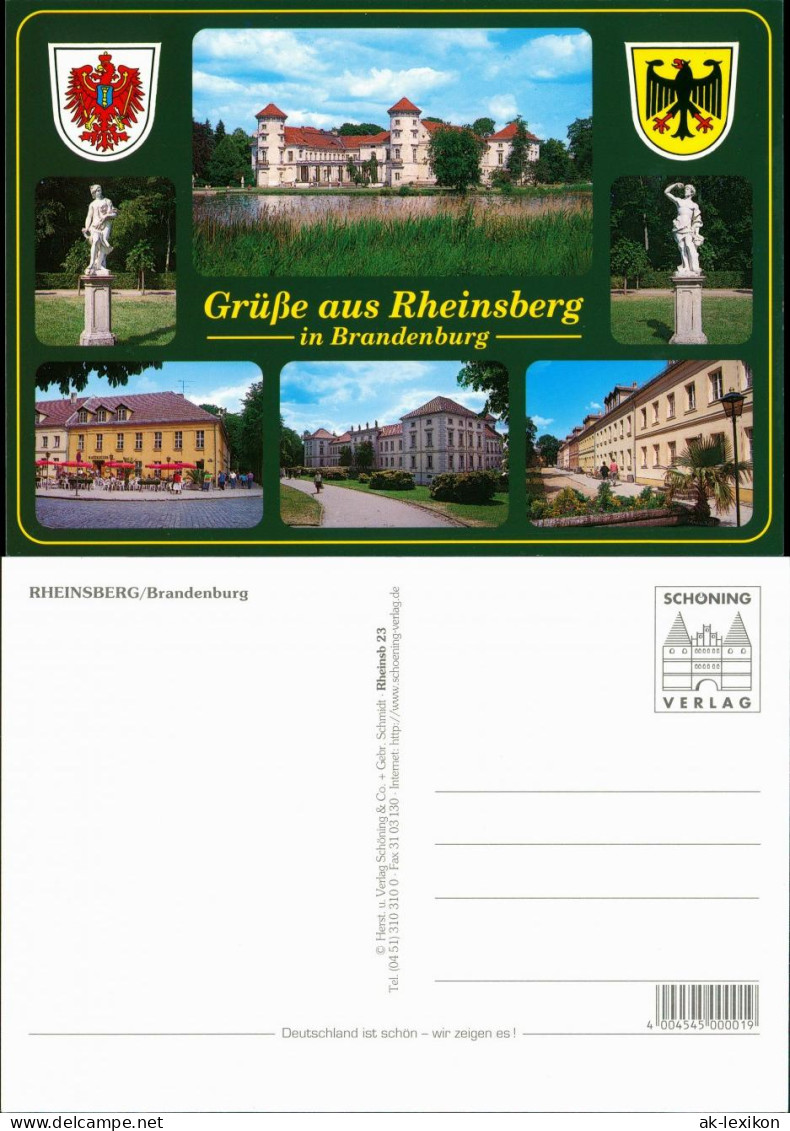 Ansichtskarte Rheinsberg Schloss, Schlosspark, Statuen, Gaststätte 1995 - Rheinsberg