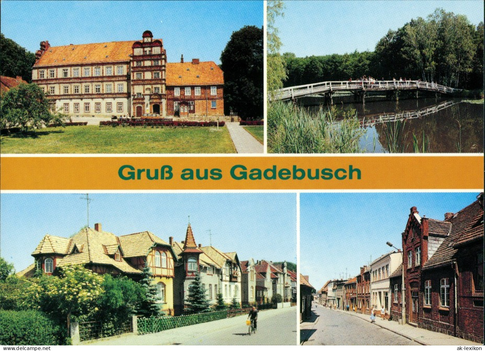 Gadebusch Schloss, Seebrücke, Karl-Marx-Straße, Ernst-Thälmann-Straße 1989 - Gadebusch