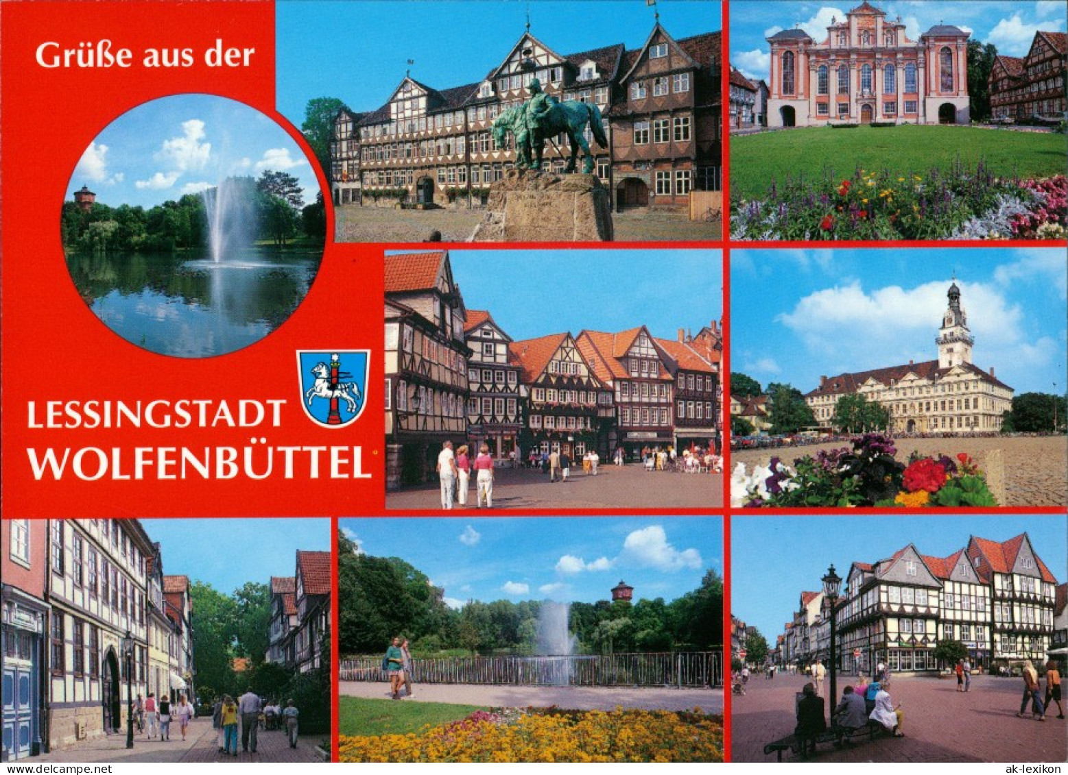 Ansichtskarte Wolfenbüttel Grüße Aus Der Lessingstadt, Mehrbild 1992 - Wolfenbüttel