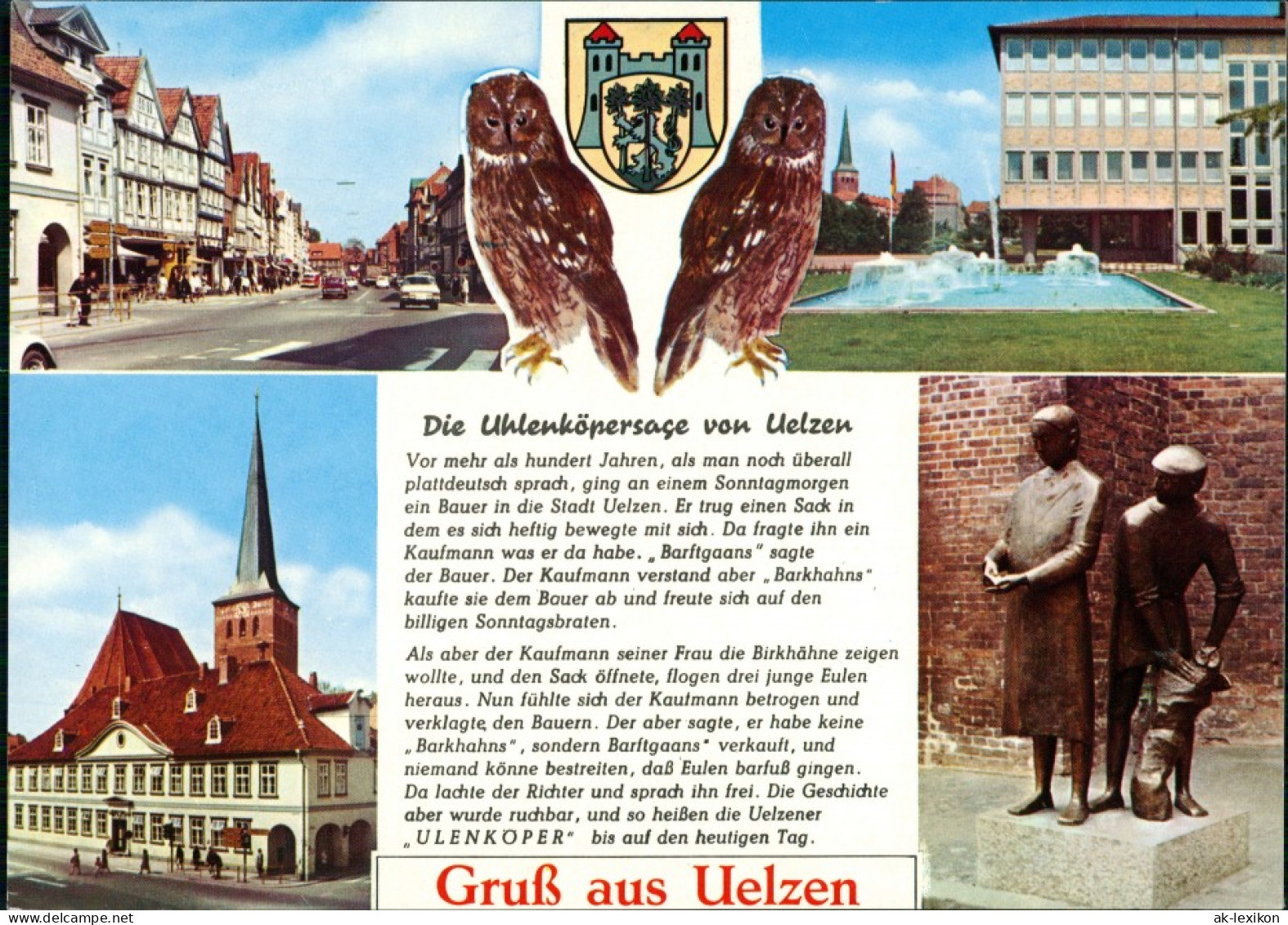 Ansichtskarte Uelzen Die Uhlenkörpersage Von Uelzen, Ansichten 1980 - Uelzen