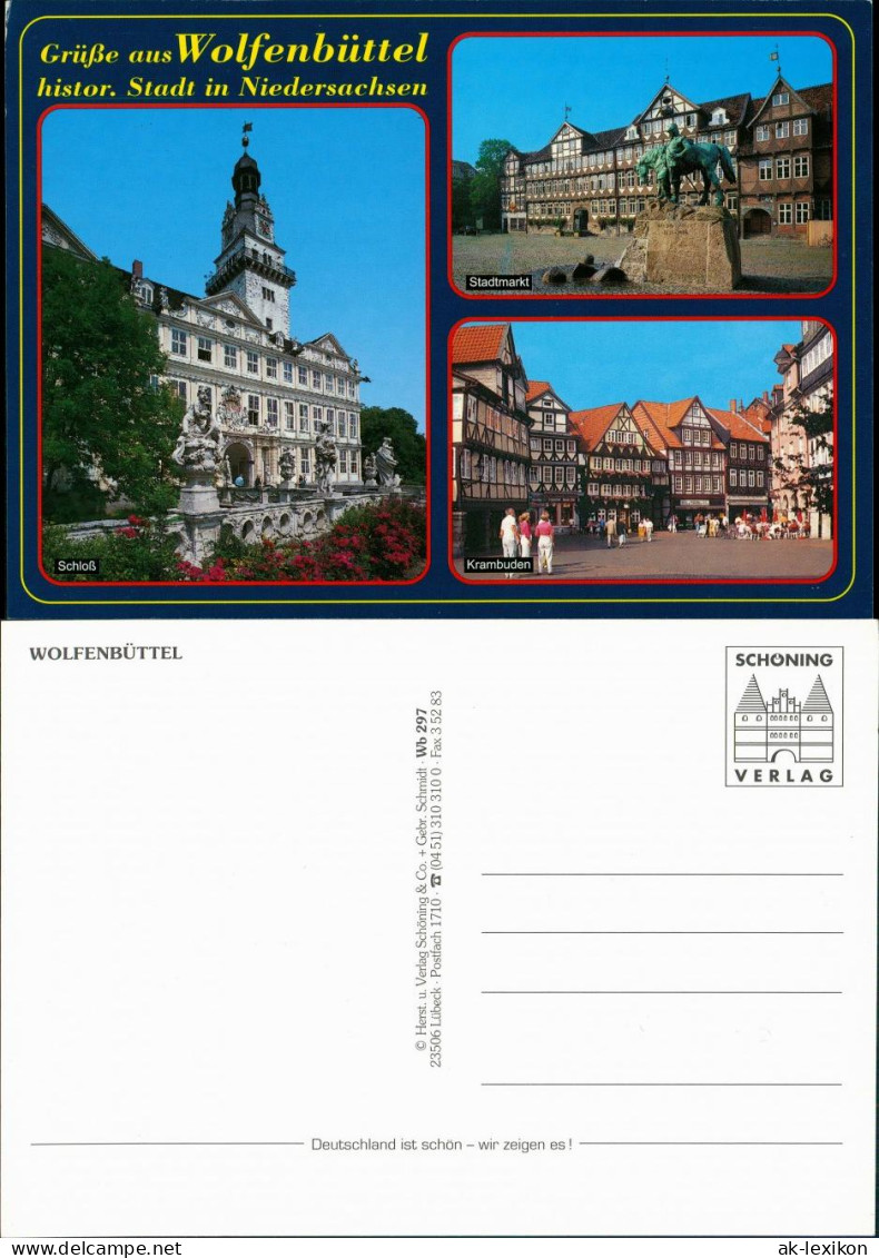 Ansichtskarte Wolfenbüttel Schloss, Stadtmarkt, Krambuden 2000 - Wolfenbüttel