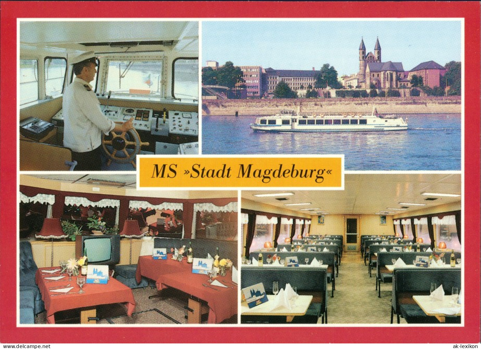 Petriförder-Magdeburg MS Stadt Magdeburg - Außen-  Innen Mit Gästebereich 1988 - Sonstige & Ohne Zuordnung