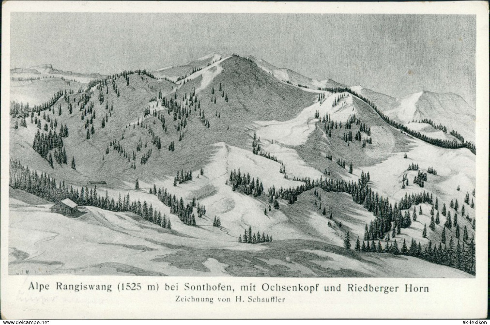 Sonthofen Alpe Rangiswand (1525m) Mit Ochsenkopf Und Riedberger Horn 1926 - Sonthofen