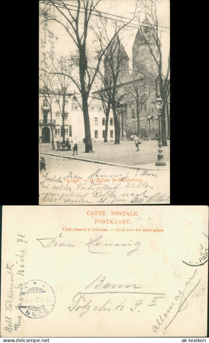 Lüttich Luik &#47; Wallonisch: Lîdje Platz Vor Der Kirche St. Barthelemy 1905  - Other & Unclassified