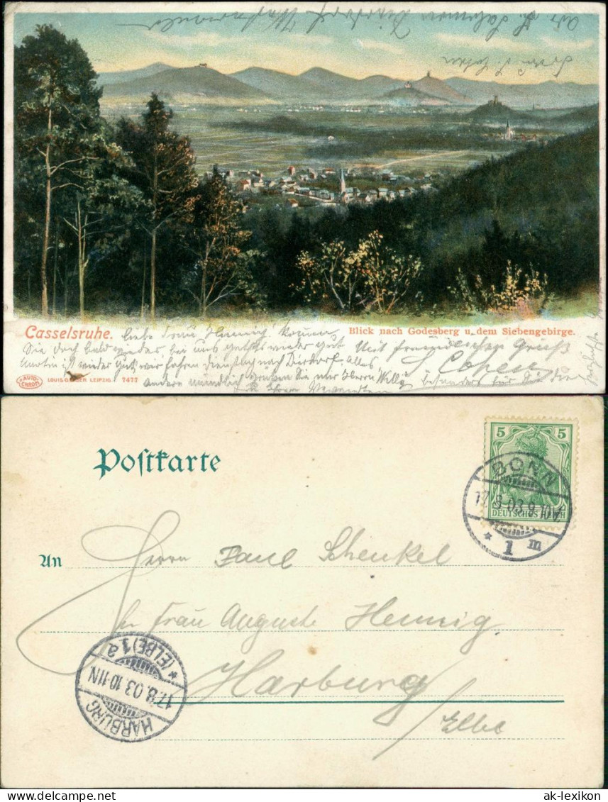 Ansichtskarte Bad Godesberg-Bonn Künstlerkarte Casselruhe 1903  - Bonn