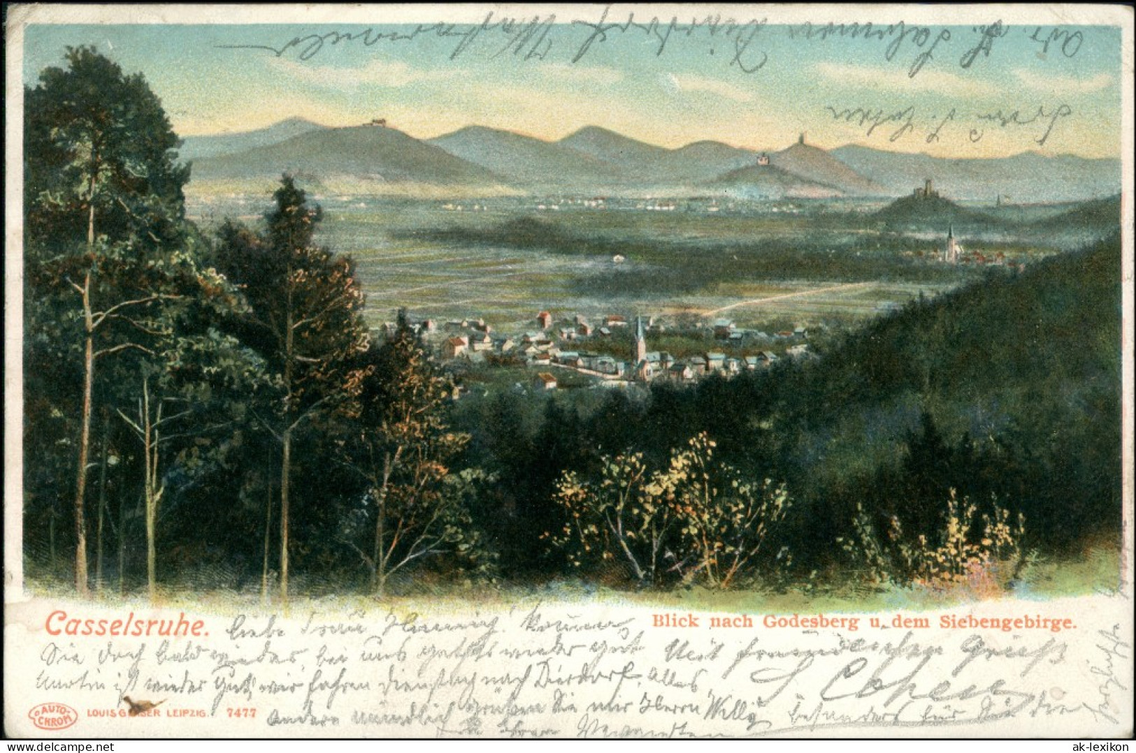 Ansichtskarte Bad Godesberg-Bonn Künstlerkarte Casselruhe 1903  - Bonn