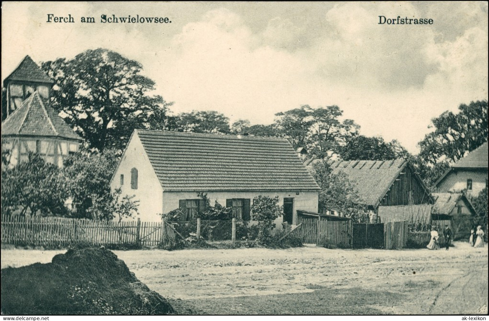 Ansichtskarte Ferch-Schwielowsee Dorfstraße 1913 - Ferch