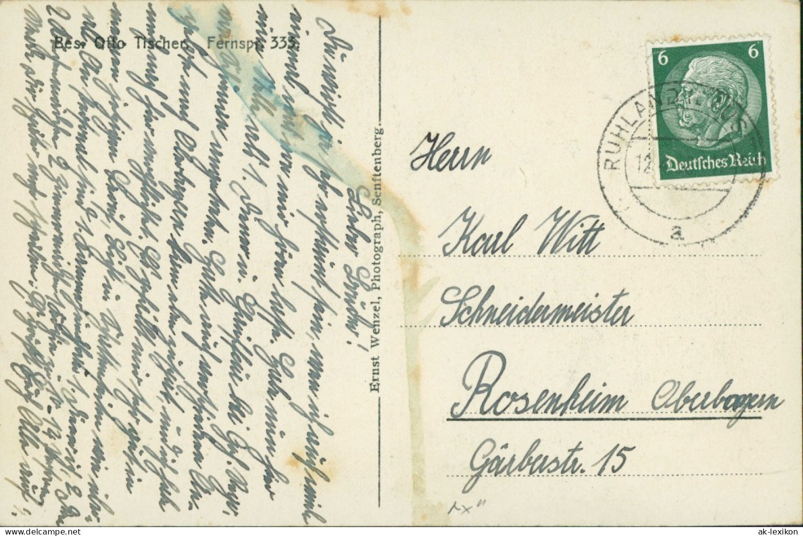 Ansichtskarte Lipsa-Hermsdorf (Niederlausitz) Schloss Gasthaus Guteborn 1935 - Andere & Zonder Classificatie