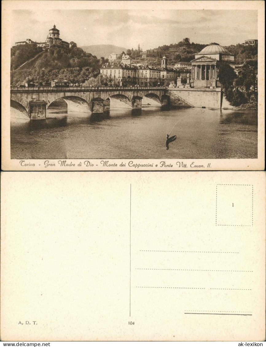 Turin Torino Gran Madre Di Dio Monte Dei Cappuccinie Ponte Vitt. Eman  1920 - Otros & Sin Clasificación