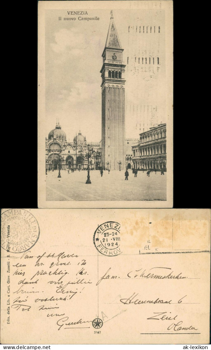 Venedig Venezia Markusturm Markusplatz - Campanile Turm Gebäude 1924 - Otros & Sin Clasificación