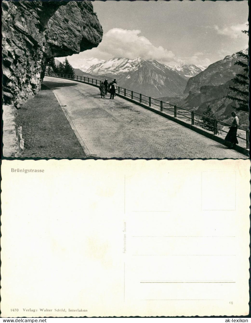 Ansichtskarte  Alpen (Allgemein) Alpen Pass BRÜNINGSTRASSE Schweiz 1950 - Unclassified