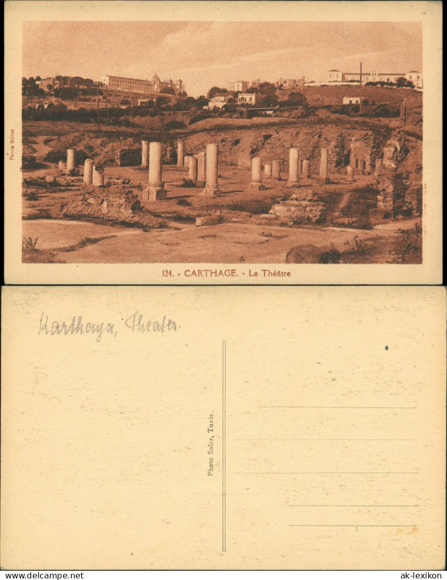 Karthago Le Théatre/Theater Ruinen Antike Alte Ausgrabungsstätte 1910 - Tunisie