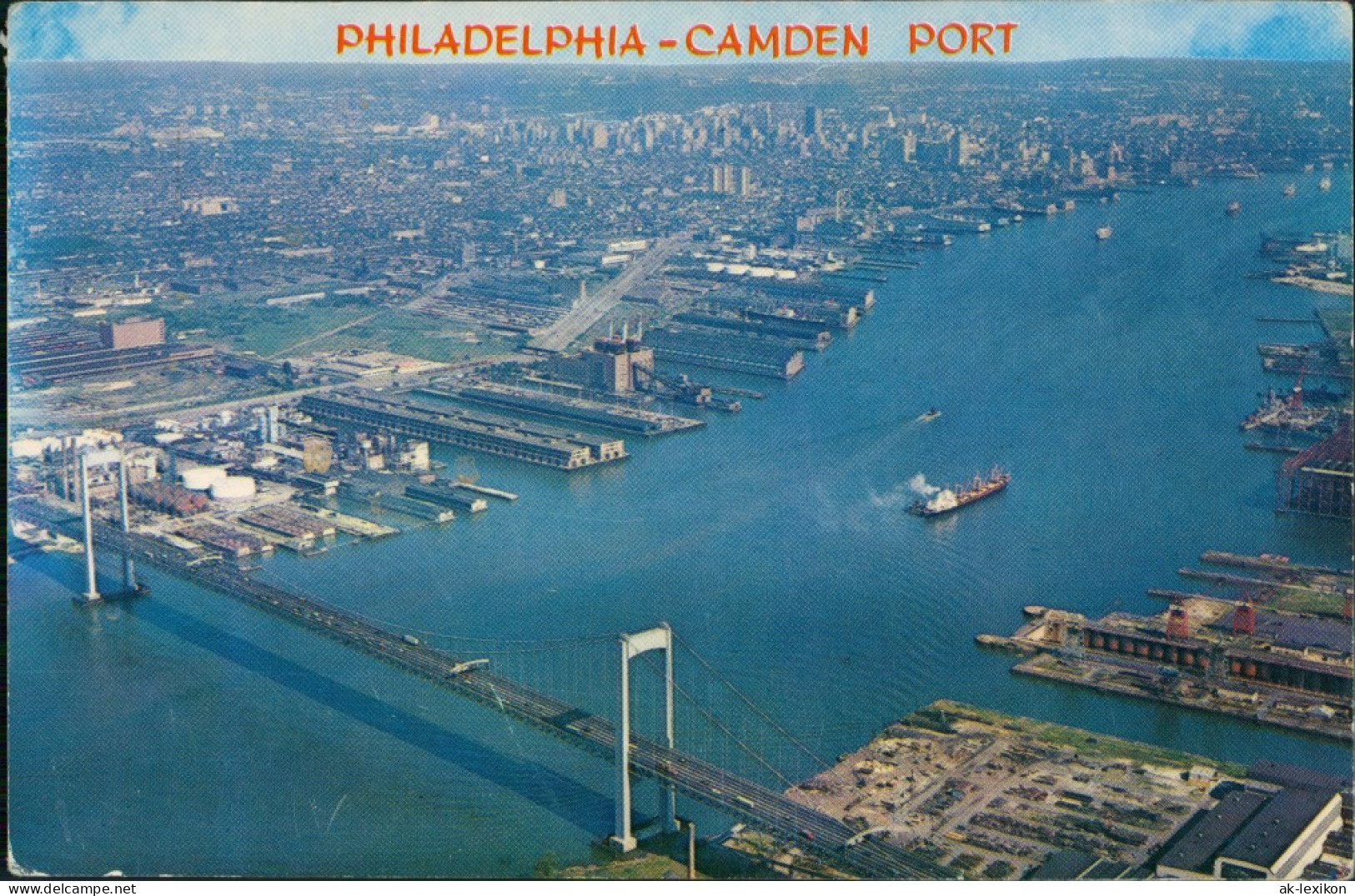 Philadelphia Aerial View Camden Port/Luftbild Mit Blick Auf Stadt, Hafen  1965 - Other & Unclassified