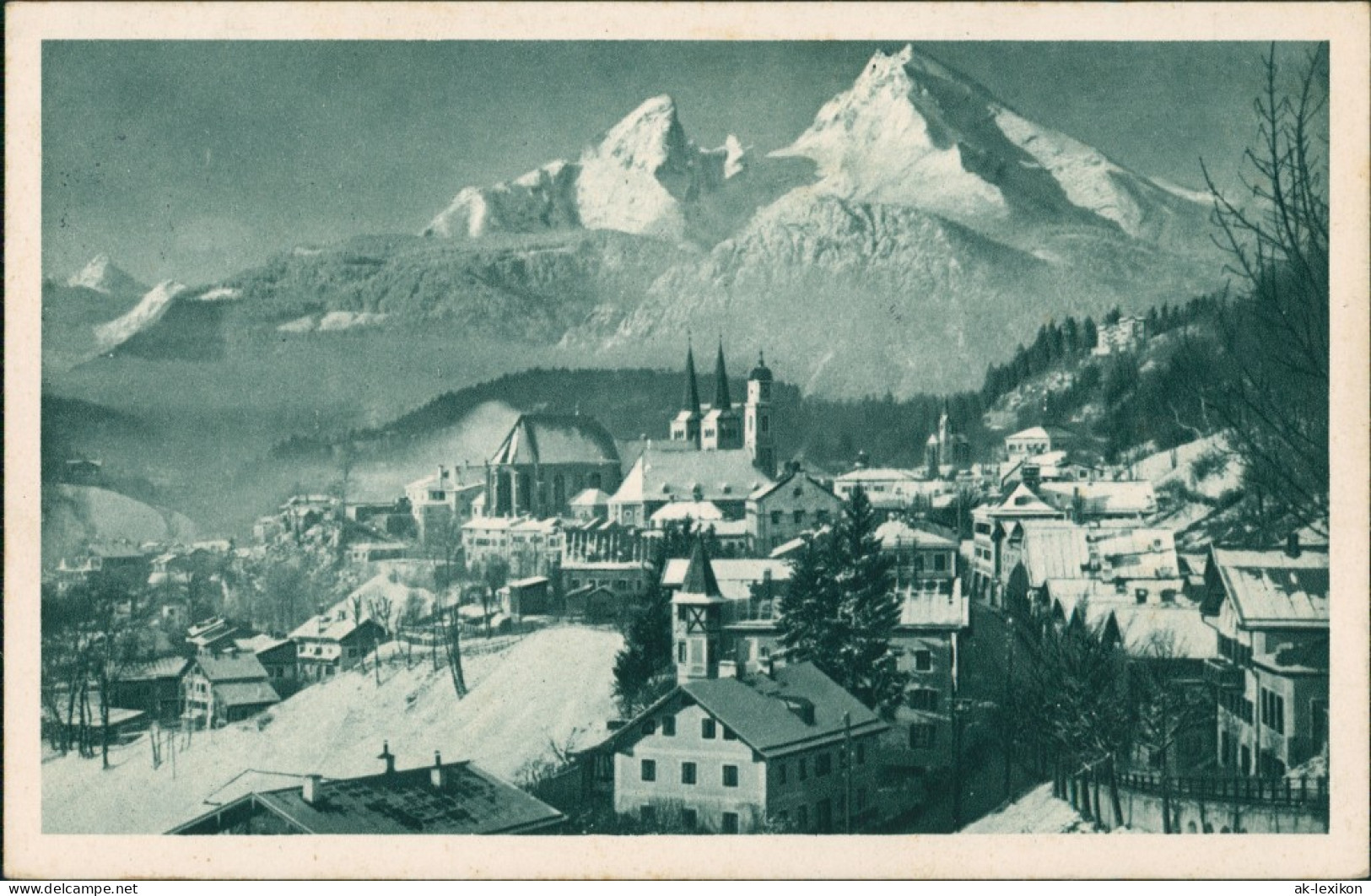 Berchtesgaden Panorama-Ansicht über Stadt Zu Den Alpen Bergen 1937 - Berchtesgaden