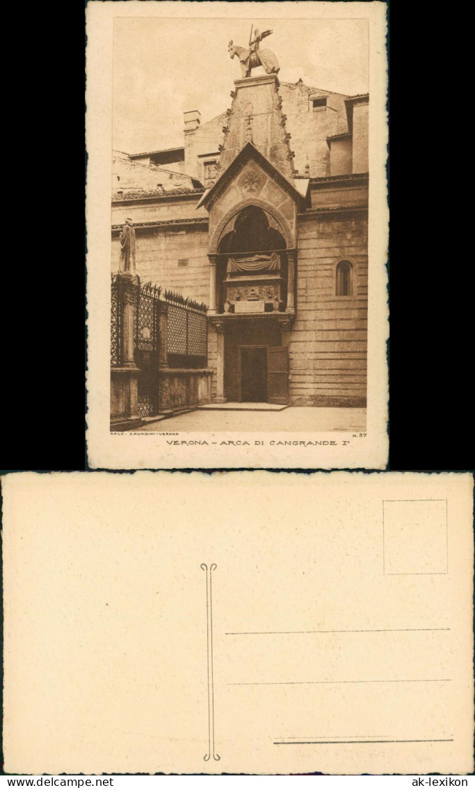 Cartoline Verona Verona Arca Di Cangrande/Eingang Eines Gotteshauses 1920 - Autres & Non Classés