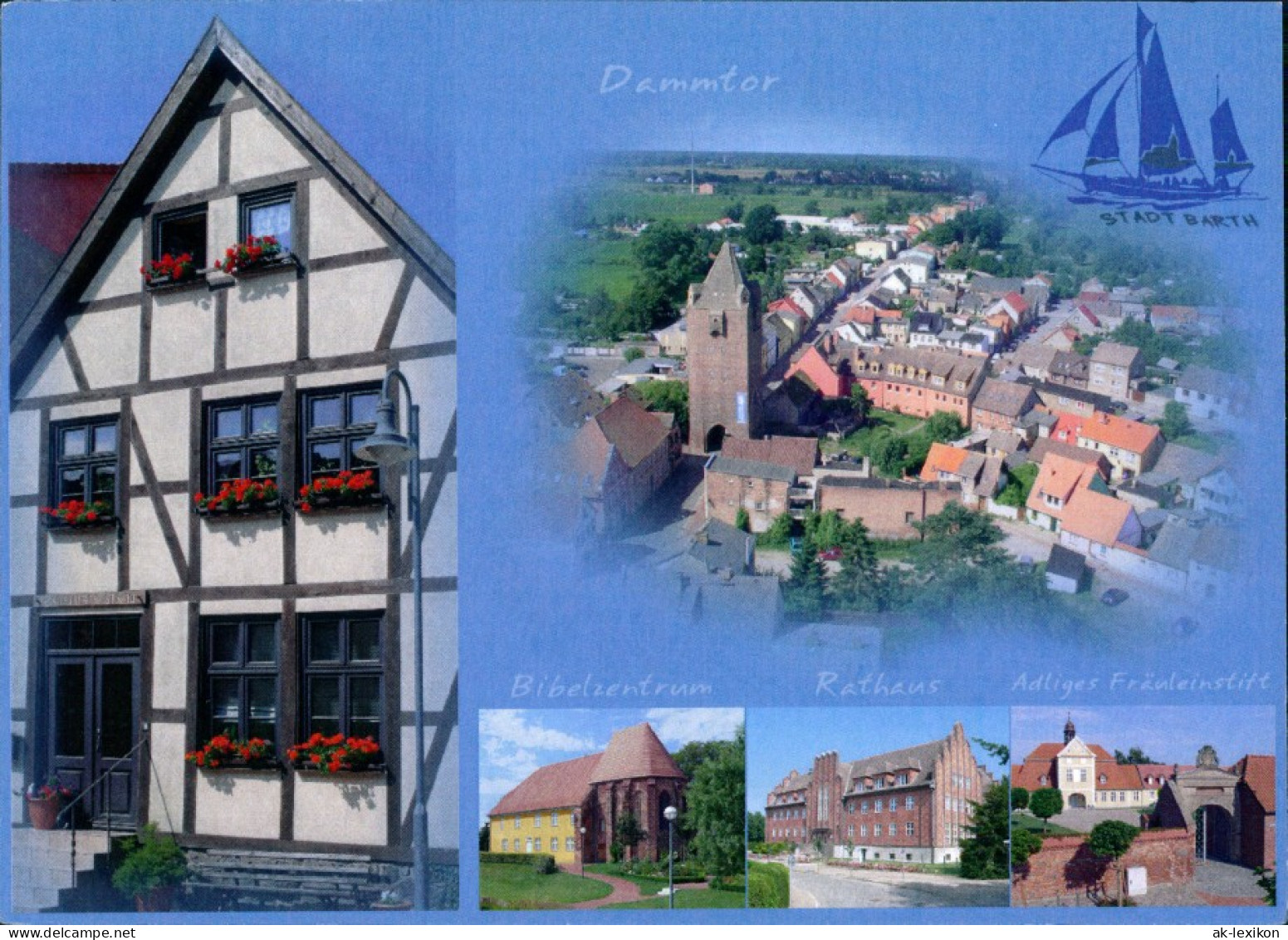 Barth Dammtor, Bibelzentrum, Rathaus, Adliger Fräuleinstift 1995 - Barth