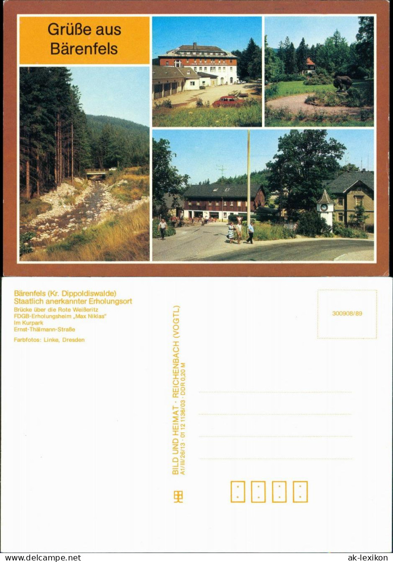 Bärenfels (Erzgebirge)-Altenberg (Erzgebirge) Brücke über D  1989 - Altenberg