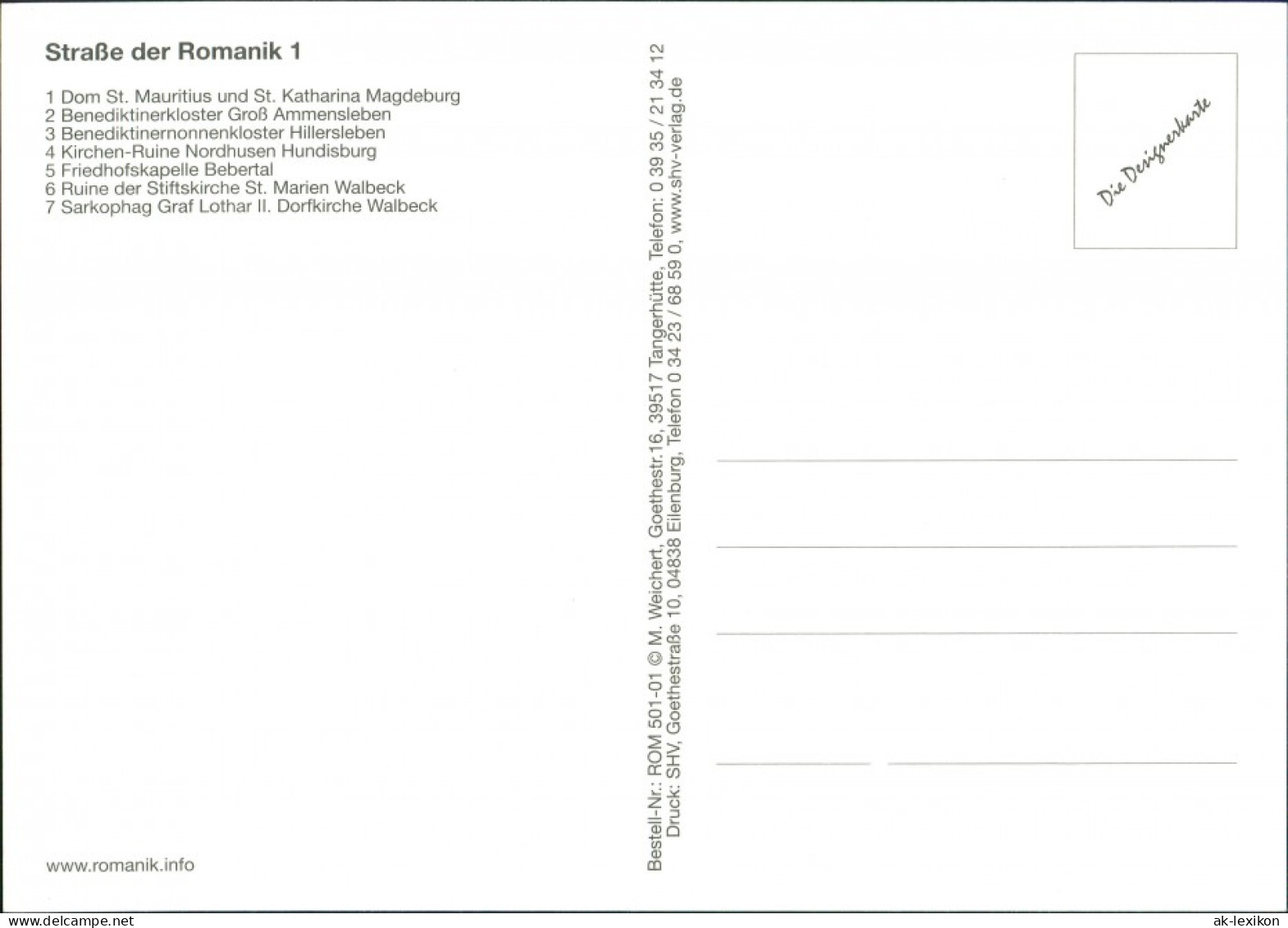 Ansichtskarte  Straßen Der Romanik - Kirchen Und Klöster 1995 - Unclassified