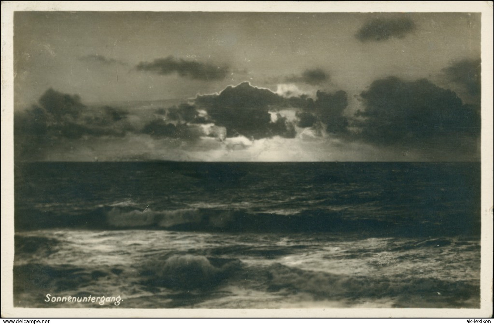 Postcard Großmöllen Mielno Sonnenuntergang 1927 - Pommern