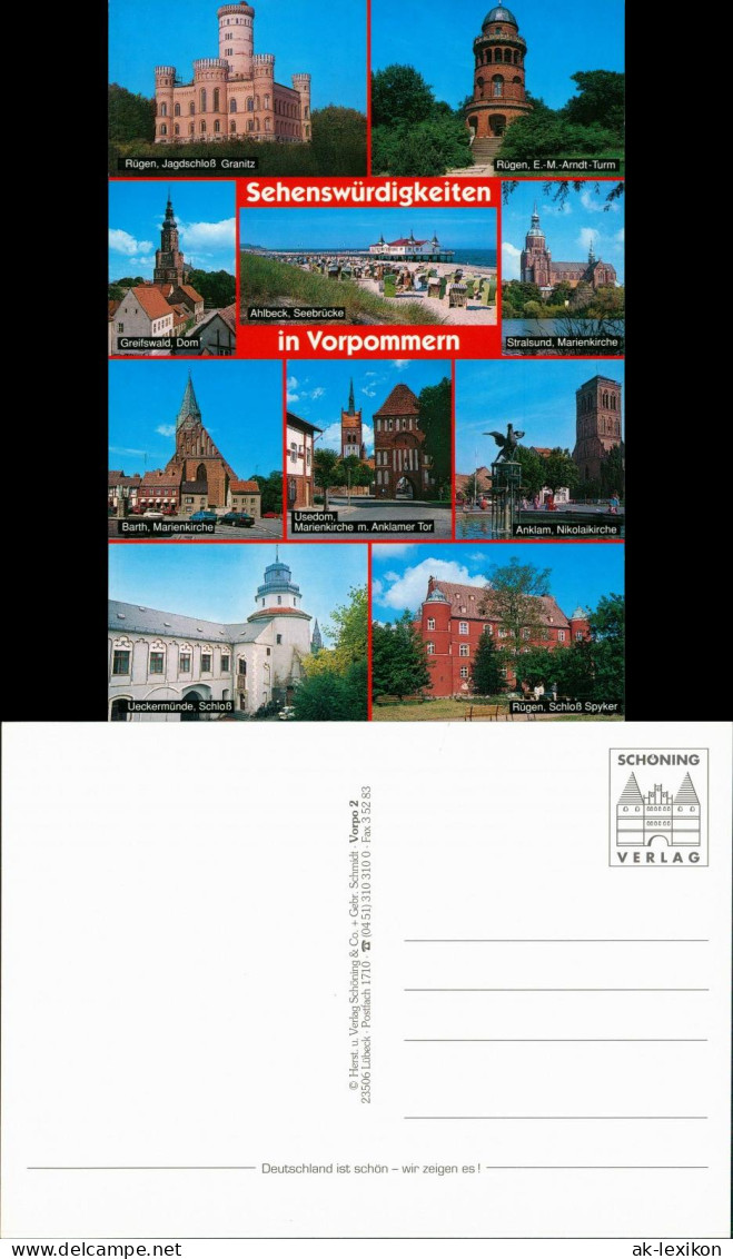 Ansichtskarte .Mecklenburg-Vorpommern Sehenswürdigkeiten In Vorpommern 2002 - Other & Unclassified