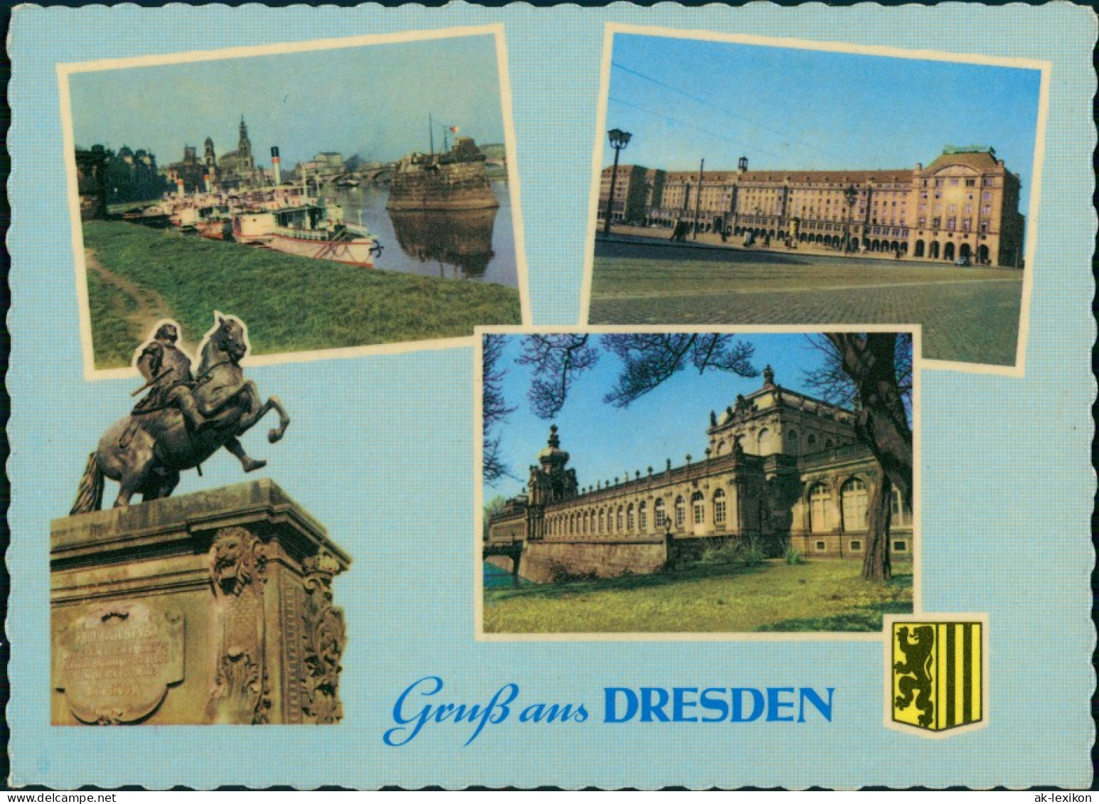 Ansichtskarte Dresden Dampferanlegestelle, Zwinger, Altmarkt 1959 - Dresden