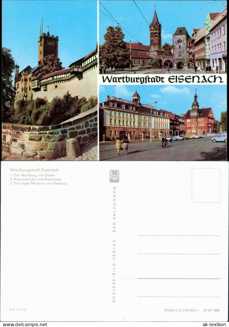 Eisenach Wartburg  Nikolaikirche  Nikolaitor, Thüringer Museum Und Rathaus 1976 - Eisenach