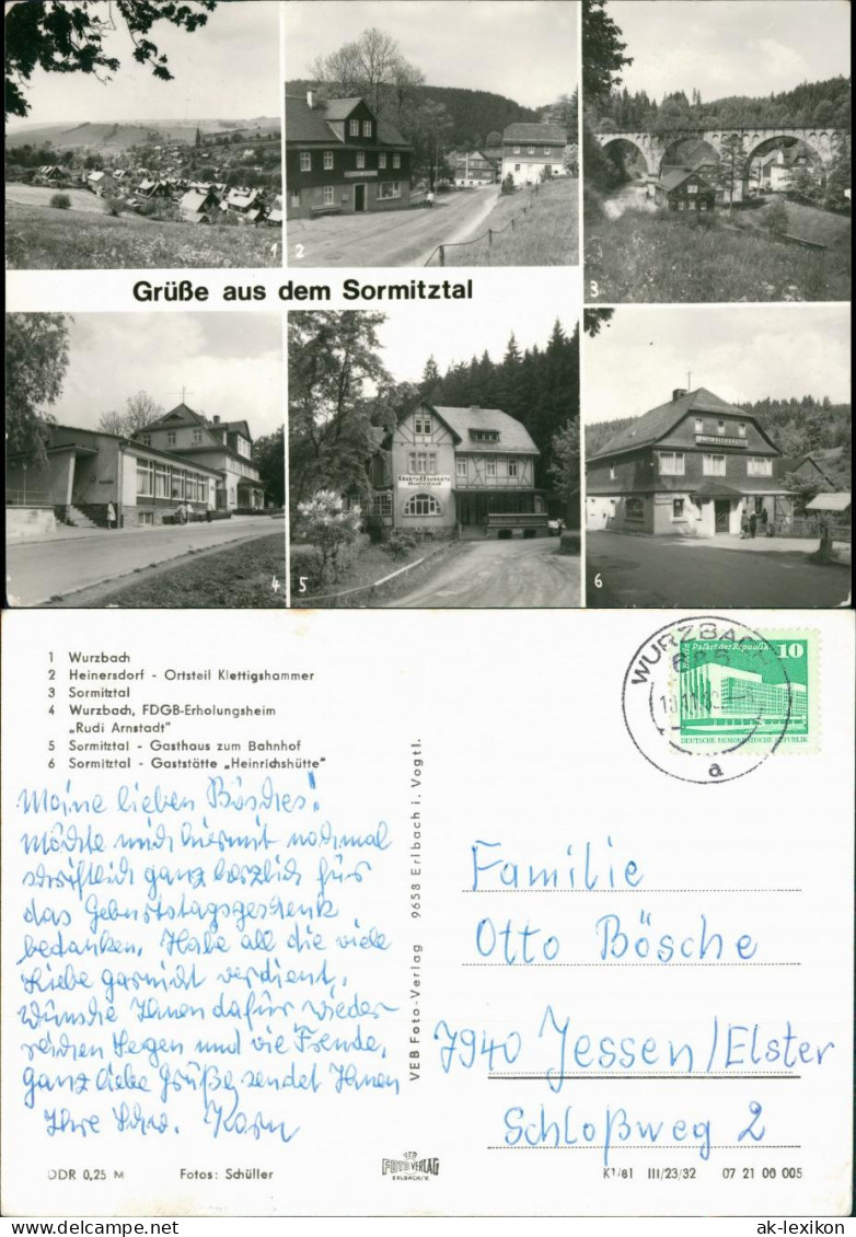 Ansichtskarte Wurzbach Sormitztal, Heinersdorf, Klettigshammer 1981 - Wurzbach