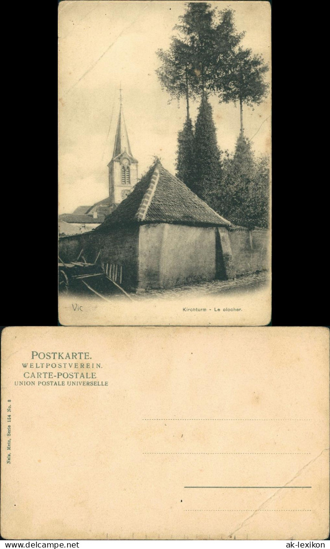 Ansichtskarte  Kirche (Gebäude Allgemein) Kirchturm In VIC, Le Clocher 1900 - Autres & Non Classés