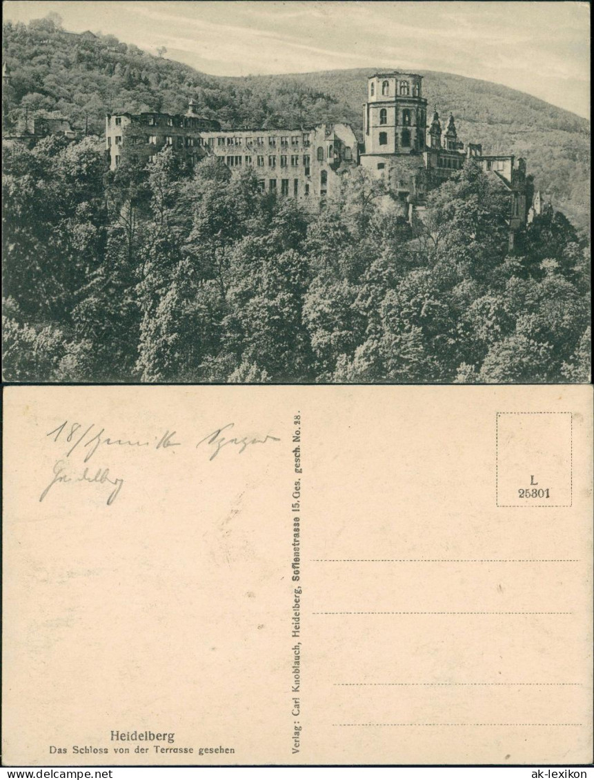 Heidelberg Heidelberger Schloss V.d. Terrasse Gesehen (Castle) 1910 - Heidelberg