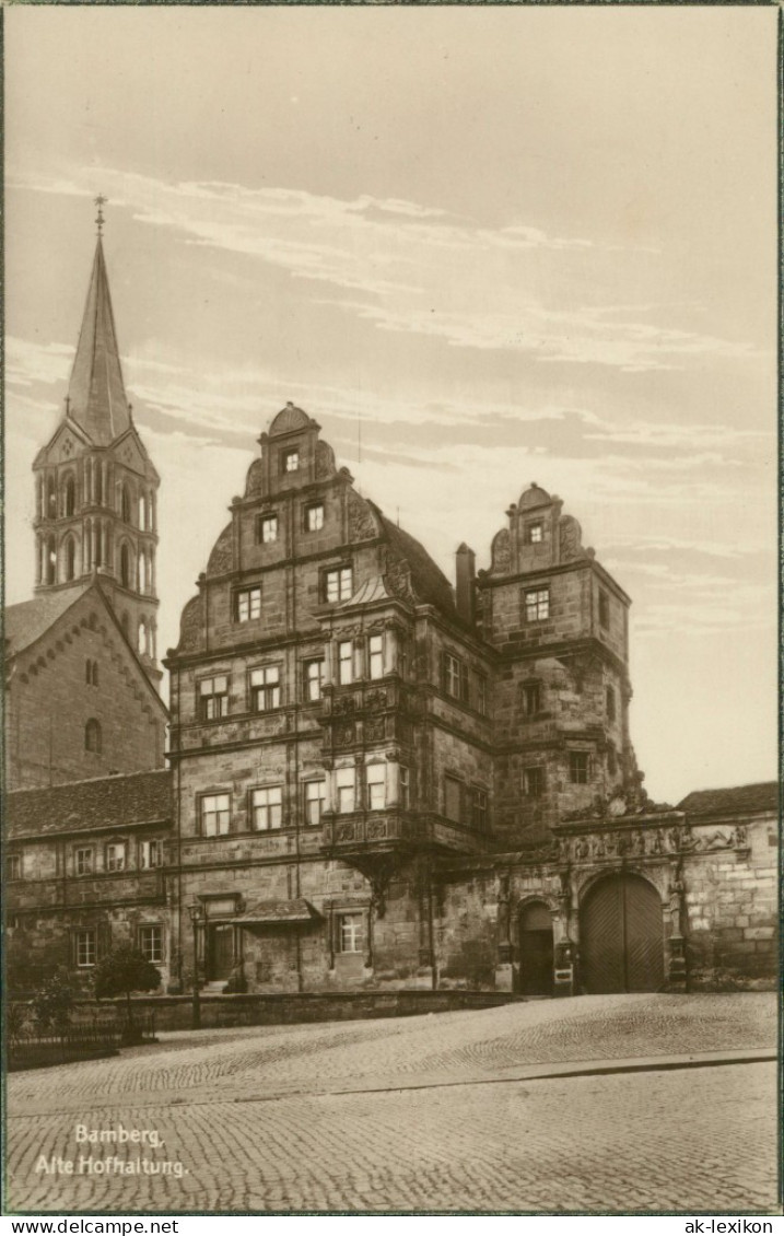 Ansichtskarte Bamberg Alte Hofhaltung Stadtteilansicht Strassen Partie 1925 - Bamberg