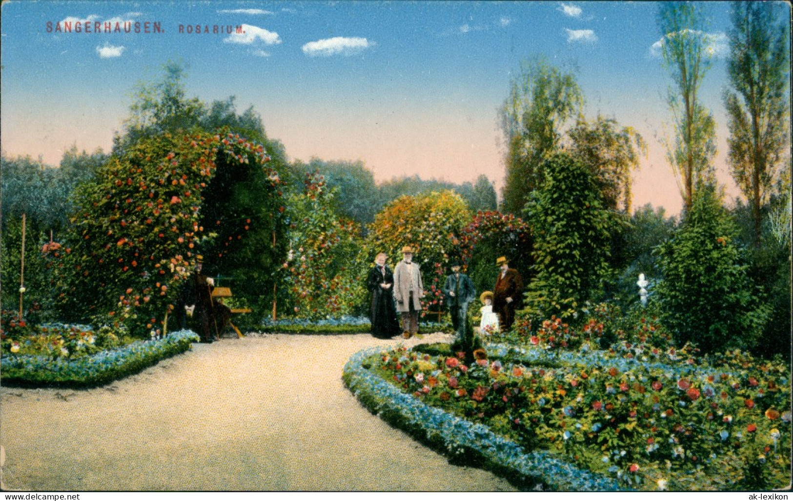Ansichtskarte Sangerhausen Rosarium Personen Park Heliocolorkarte Zieher 1910 - Other & Unclassified