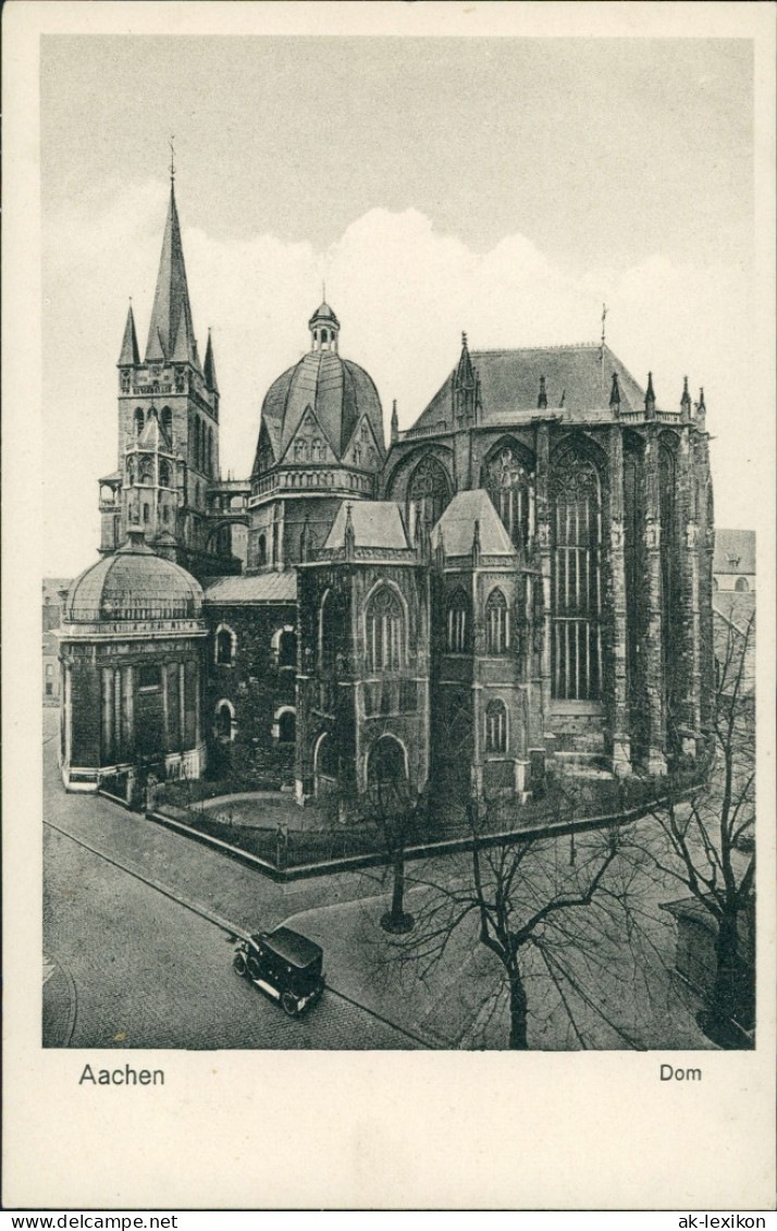 Ansichtskarte Aachen Aachener Dom Auto Vor Dem Dom, Kirche 1920 - Aachen