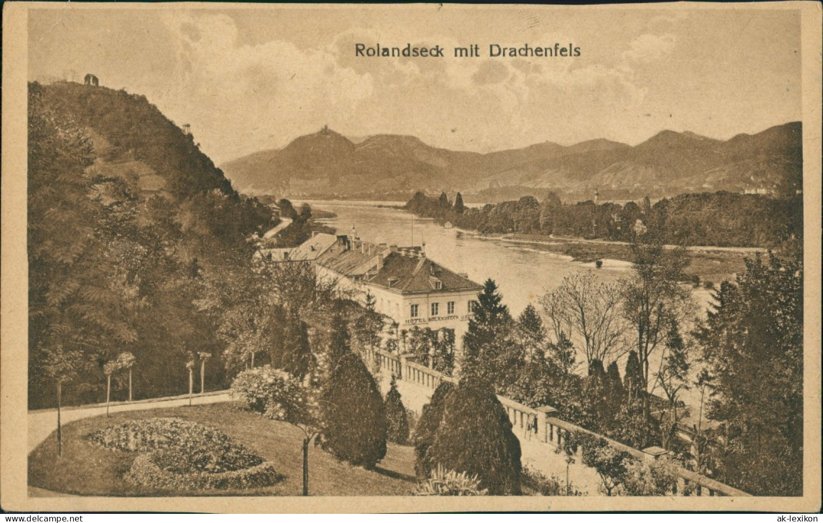 Ansichtskarte Rolandseck-Remagen Drachenfels Panorama-Ansicht Rhein Tal 1920 - Königswinter