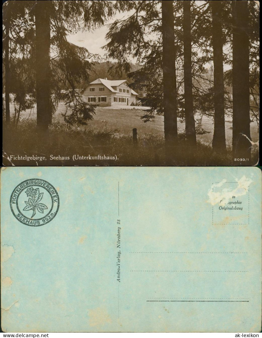Ansichtskarte  Fichtelgebirge (Allgemein) Seehaus Unterkunftshaus 1920 - Other & Unclassified