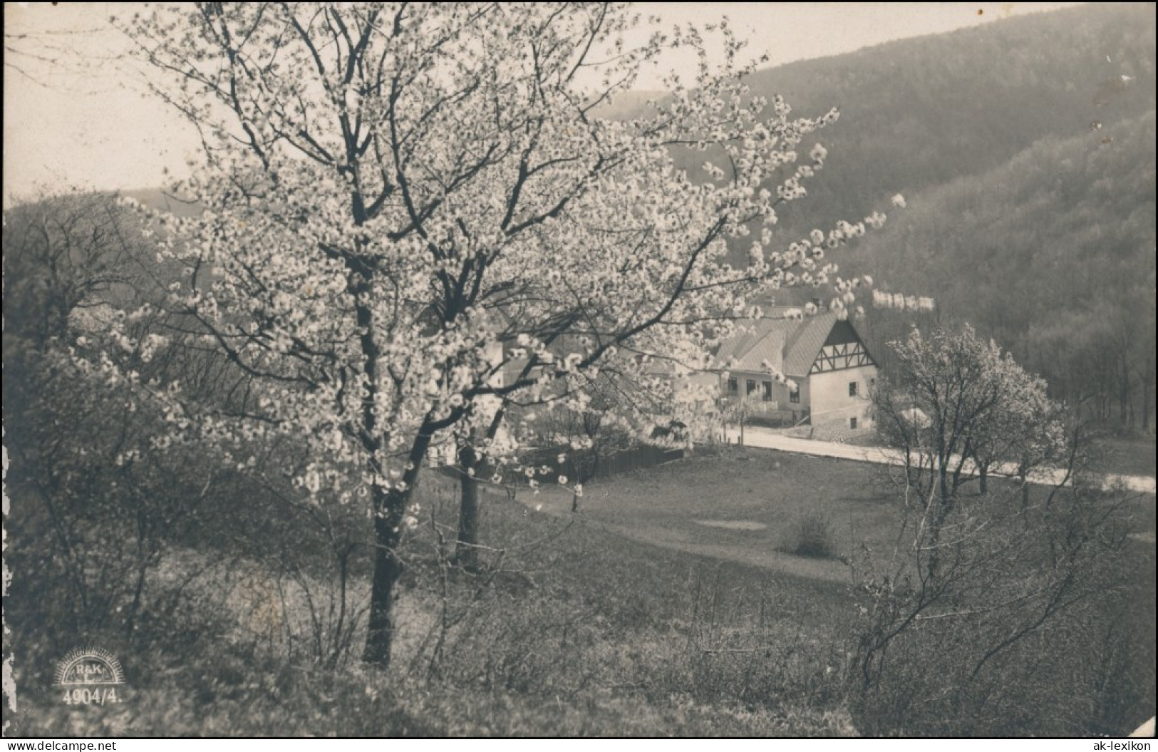 Ansichtskarte  Stimmungsbild Frühling Dorf Haus (Ort Unbekannt) 1921 - A Identifier