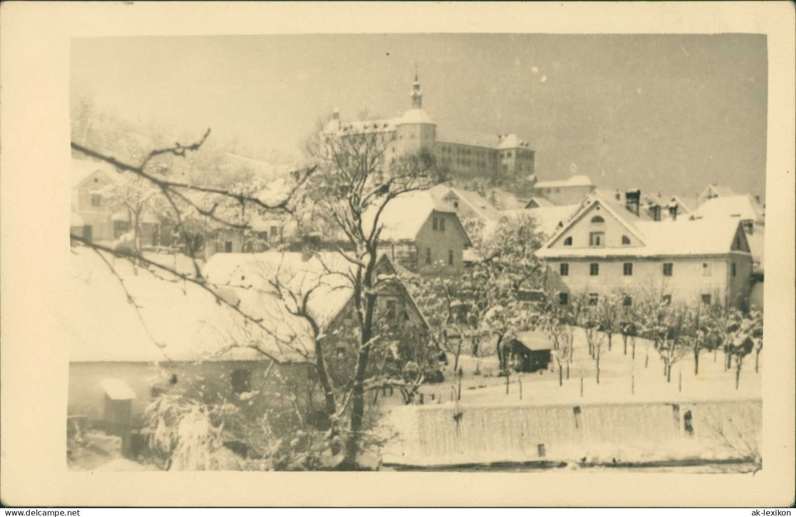 Winter-Ansichtskarte Stimmungsbild (Ort Unbekannt) 1950 Privatfoto - Non Classificati