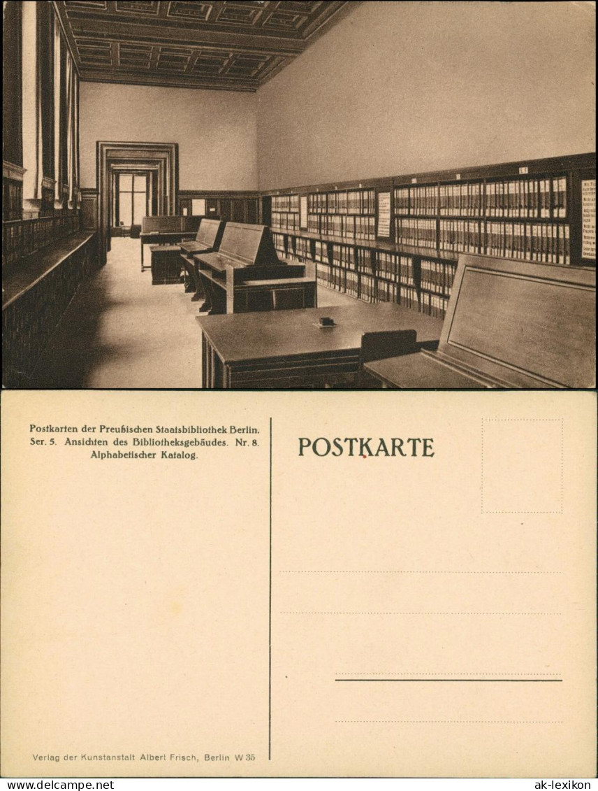 Ansichtskarte Berlin Preußische Staatsbibliothek Innenansicht 1920 - Autres & Non Classés