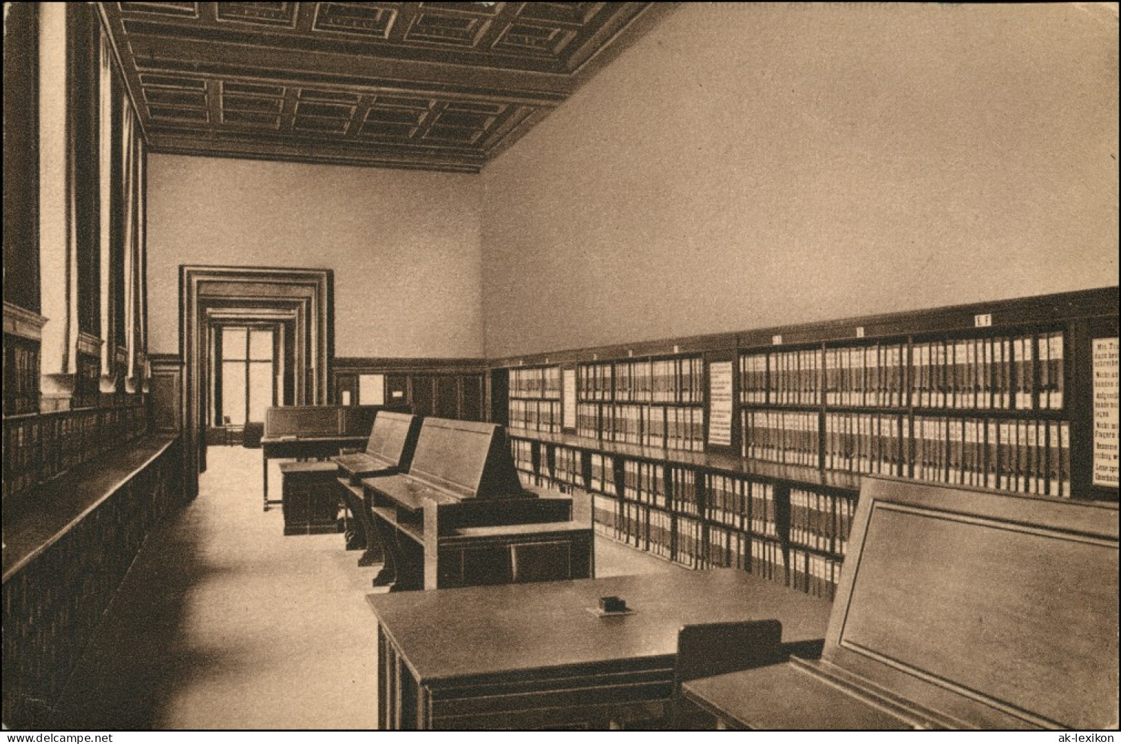 Ansichtskarte Berlin Preußische Staatsbibliothek Innenansicht 1920 - Autres & Non Classés