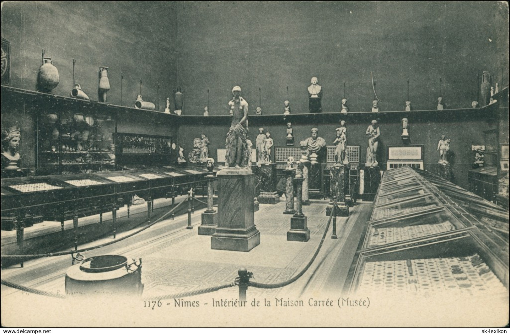 Nîmes Intérieur De La Maison Carrée Musée/Kunst-Museum Innenansicht 1910 - Sonstige & Ohne Zuordnung