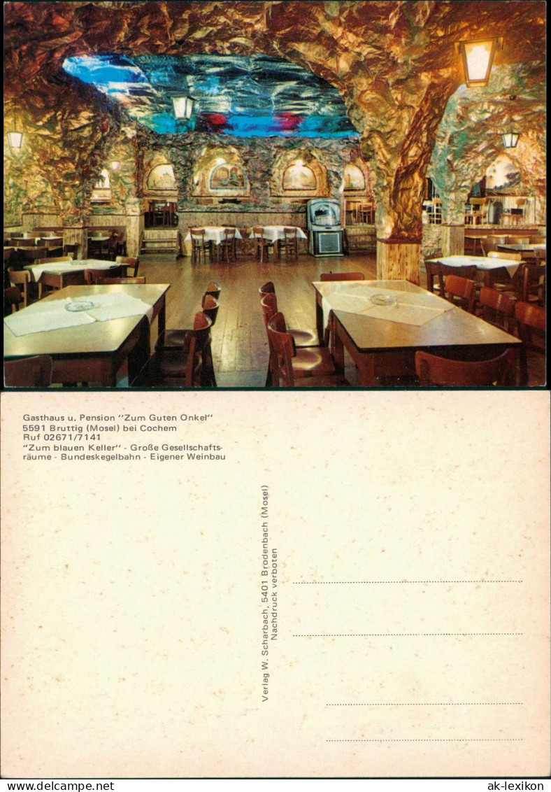 Ansichtskarte Bruttig Gasthaus Zum Guten Onkel - Blauer Keller 1971 - Other & Unclassified